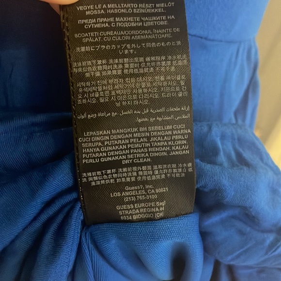 Royal Blue GUESS Spaghetti Strap Zip Up Dress XS $45 - Picture 8 of 8